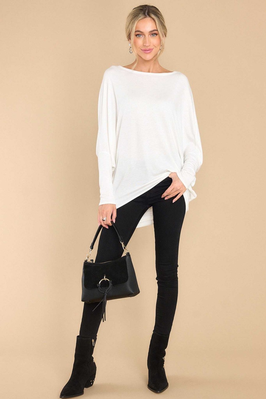 Clothing Story Casual Tops | Take The Long Road Top White