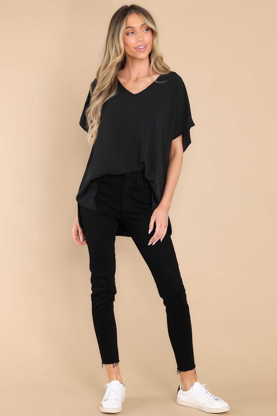 Clothing Aura Tees | Almost Certain Top Black
