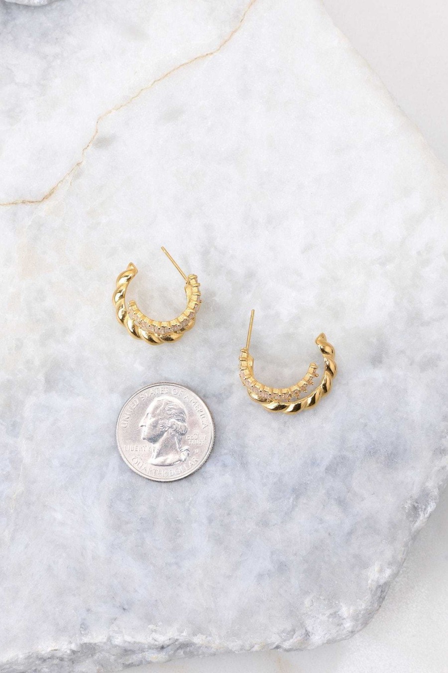 Jewelry Bracha | Reina Hoops Gold