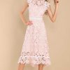 Clothing Red Dress Midi Dresses | Lace And Lillies Dress Light Pink