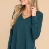 Clothing Red Dress Casual Tops | Let'S Stay In Top Hunter Green