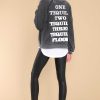 Clothing Recycled Karma Casual Tops | Tequila Por Favor Sweatshirt Black