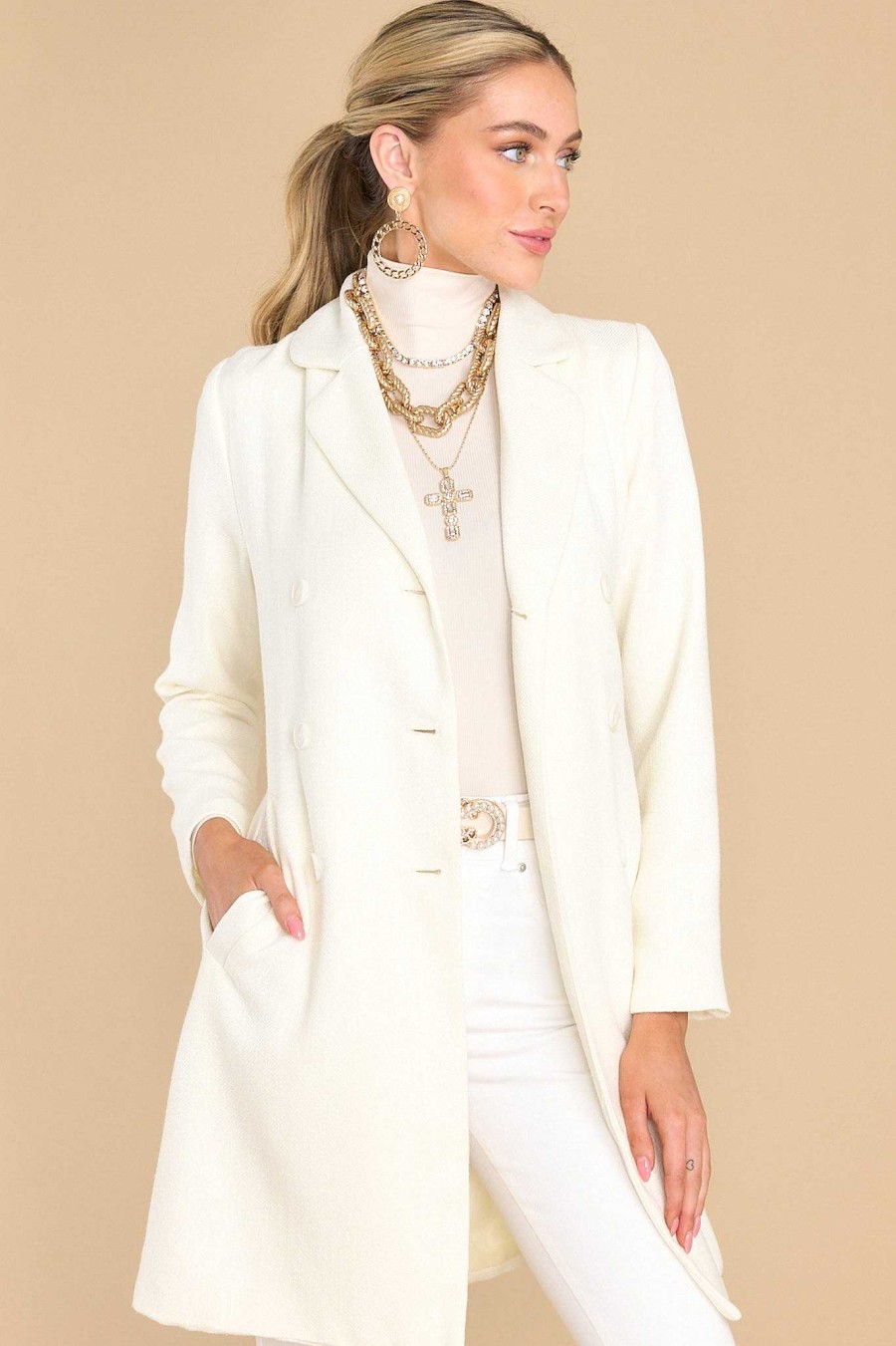 Clothing Aura Coats | Ready For Anything Coat Ivory