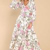 Clothing Aura Maxi Dresses | Real Change Floral Maxi Dress Ivory