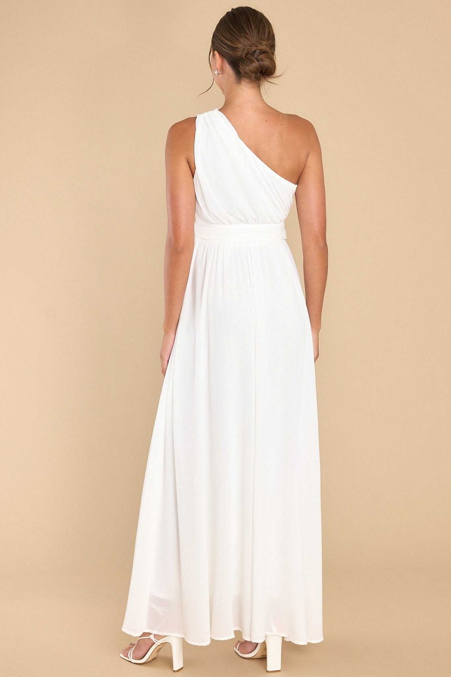 Clothing Aura Maxi Dresses | Goddess Behavior Maxi Dress White