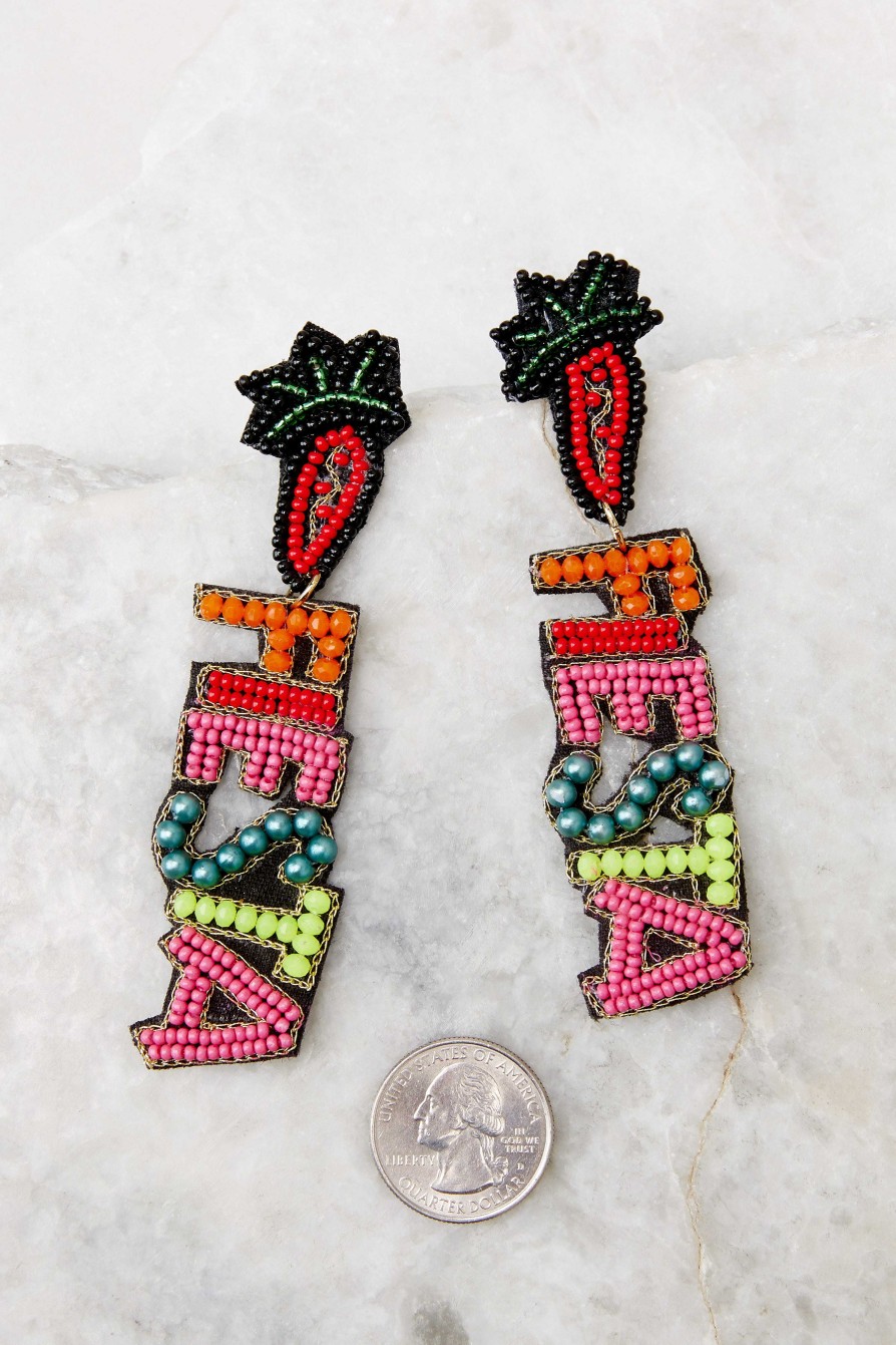 Jewelry Red Dress | You'Re Invited Multi Beaded Earrings Red