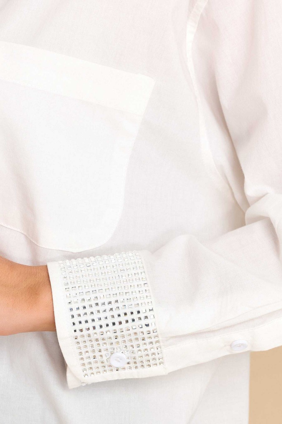 Clothing Red Dress Casual Tops | Smooth Transition Top White