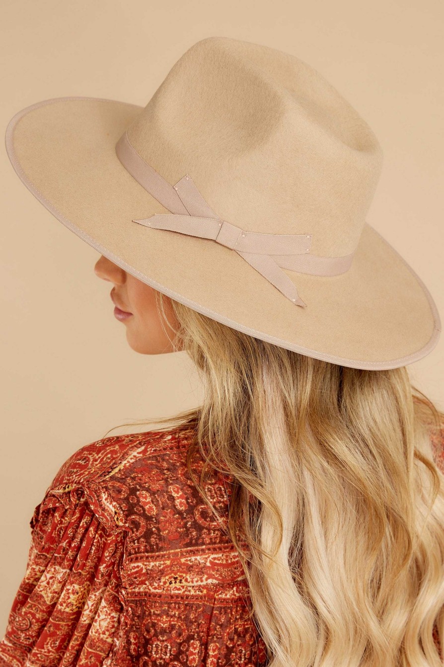 Accessories Red Dress Hats | Straight Ahead Hat Beige