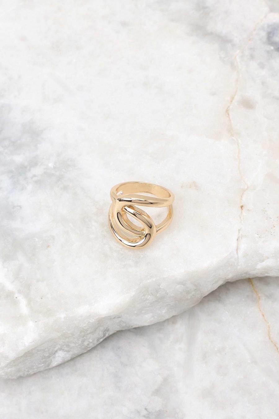 Jewelry Red Dress | Twisted Romance Ring Gold