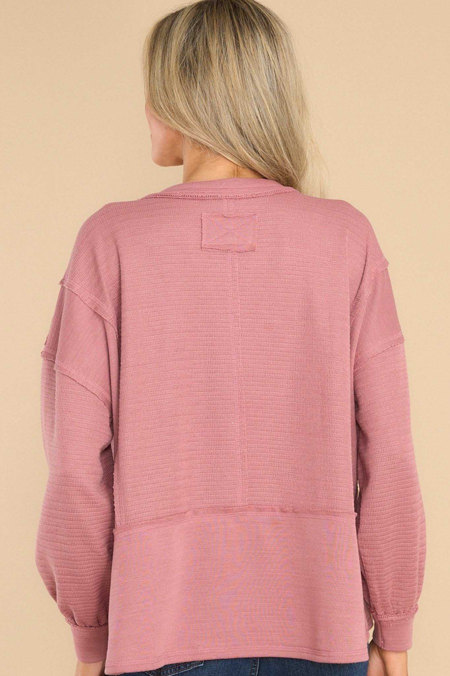 Clothing Red Dress Casual Tops | It'S Your Place Top Dusty Rose