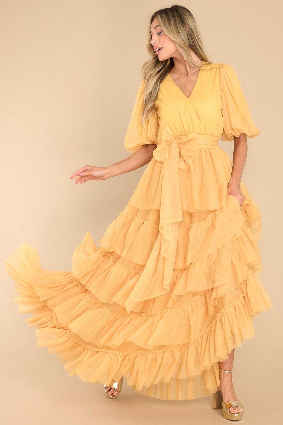 Clothing Aura Maxi Dresses | A Beautiful Feeling Maxi Dress Yellow