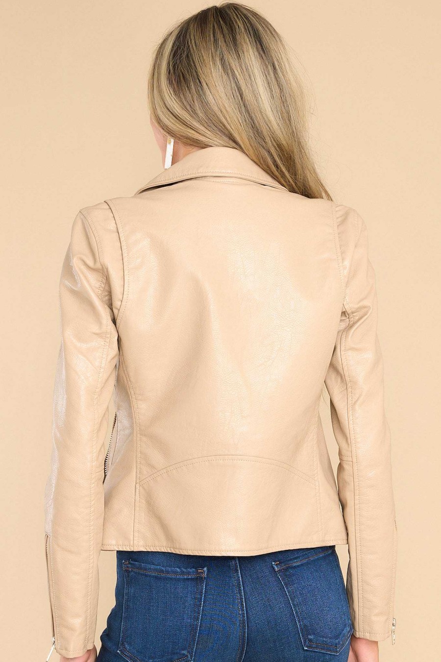 Clothing Blank NYC Jackets | Faux Leather Jacket Natural Light