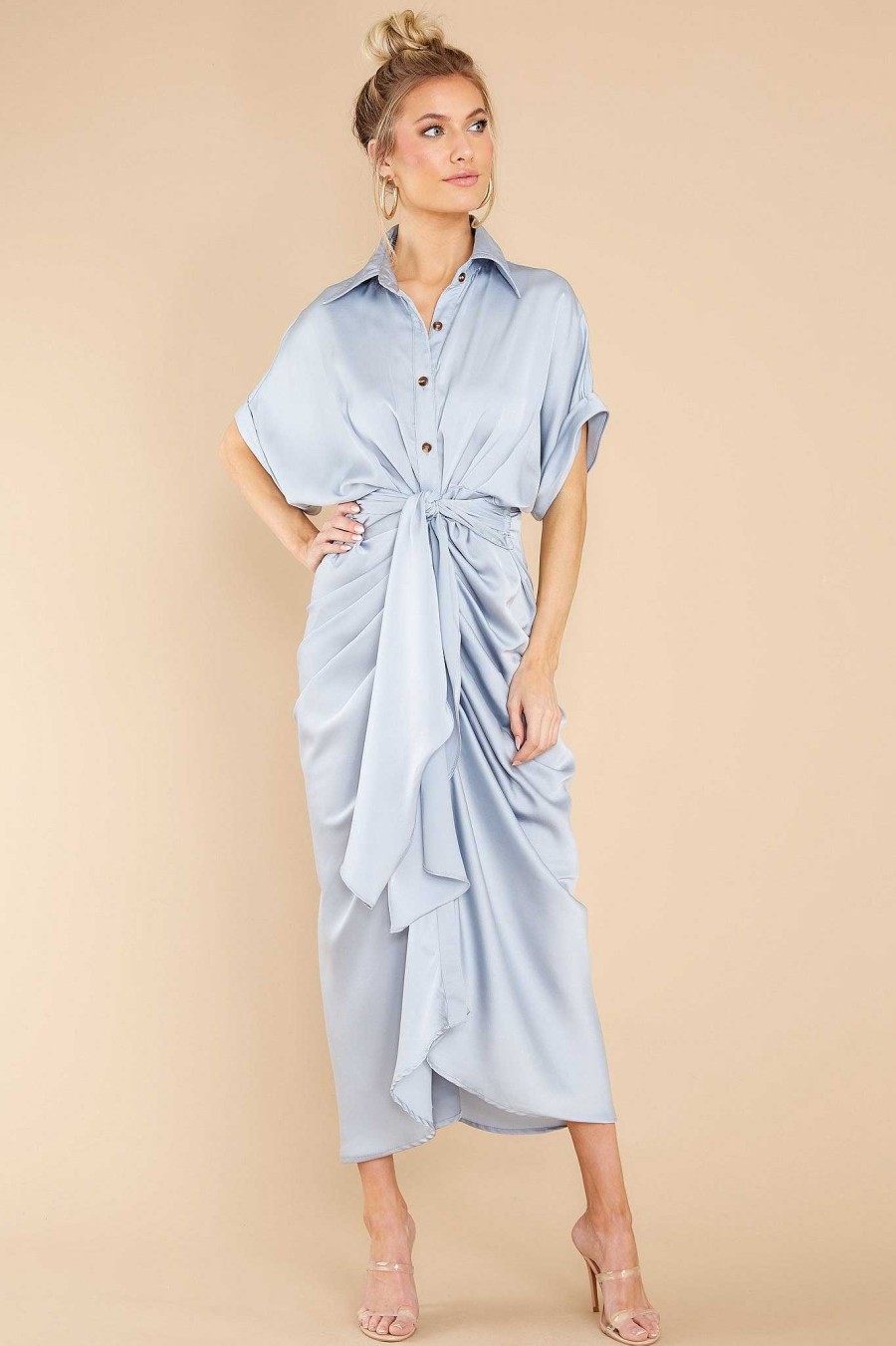 Clothing Red Dress Maxi Dresses | Brunch Date Maxi Dress Light Blue