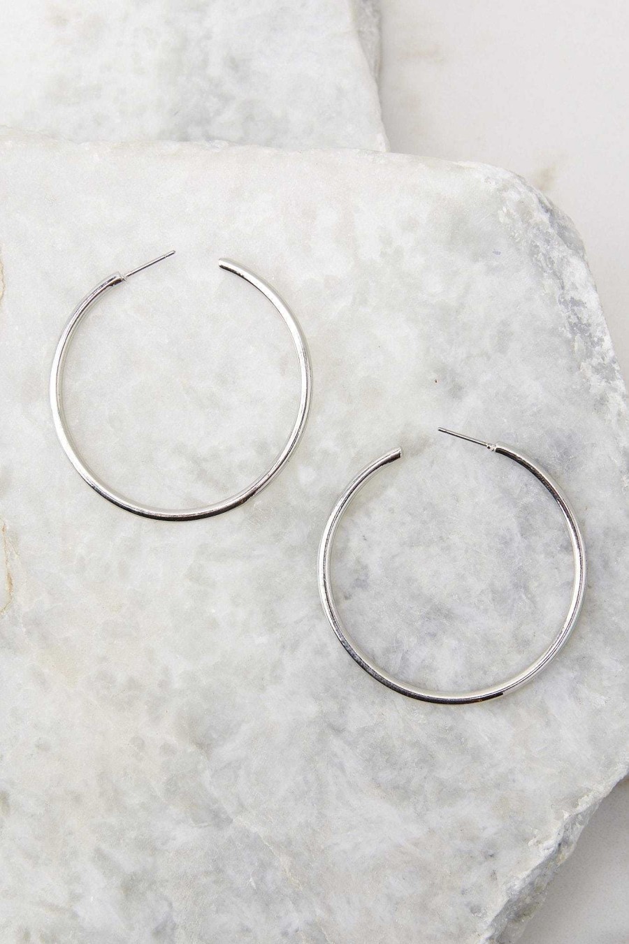 Jewelry Red Dress | My First Choice Hoop Earrings Silver