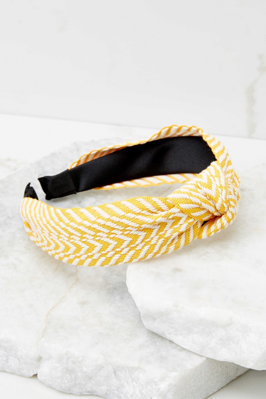 Accessories Red Dress Hair Accessories | Made Me Smile Headband Yellow