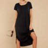 Clothing Red Dress Midi Dresses | Look For Comfort Dress Black