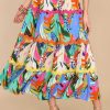 Clothing Palms Away Skirts | Pure Bliss Turquoise Print Skirt Multi