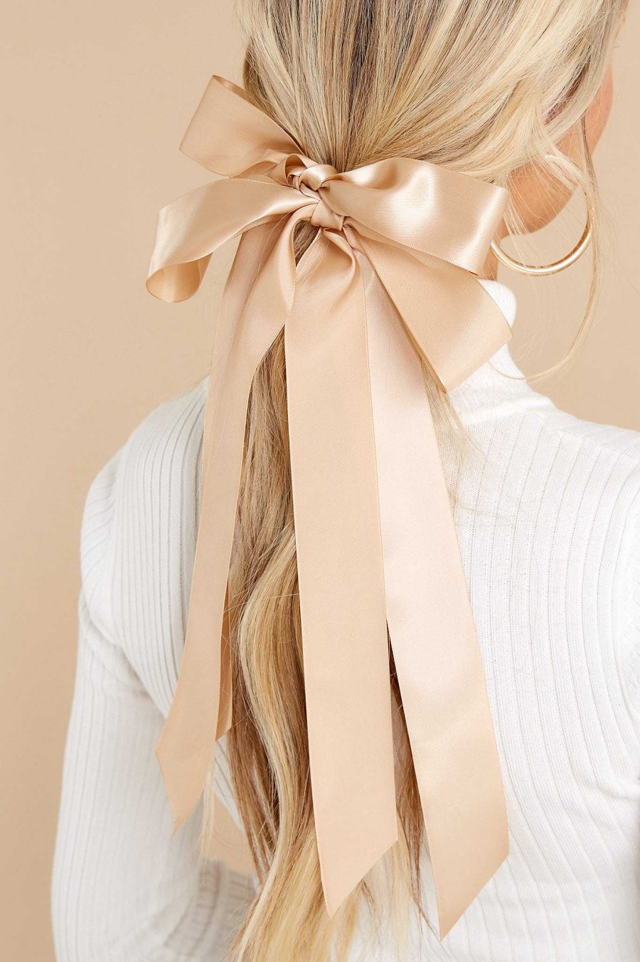 Accessories Red Dress Hair Accessories | It'S In The Details Ribboned Headband Gold