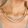 Jewelry Red Dress | Catch Them Staring Layered Necklace Set Gold