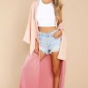 Clothing Red Dress Cover Ups | Feeling Breezy Ombre Kimono Rose