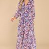 Clothing Meet Me In Santorini Maxi Dresses | Tula Floral Print Maxi Dress Purple