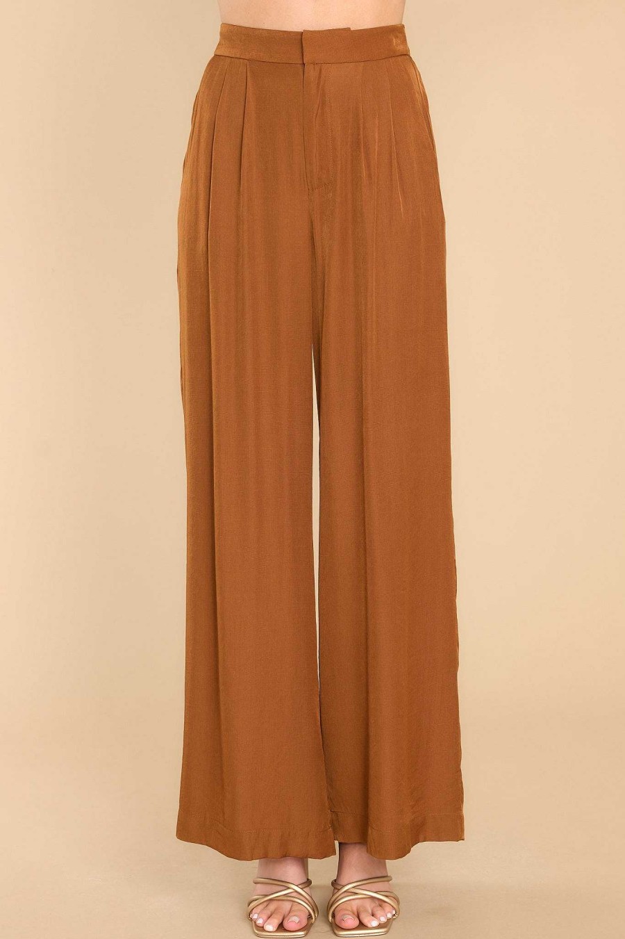 Clothing MINKPINK Pants | Eva Wide Leg Pants Toffee