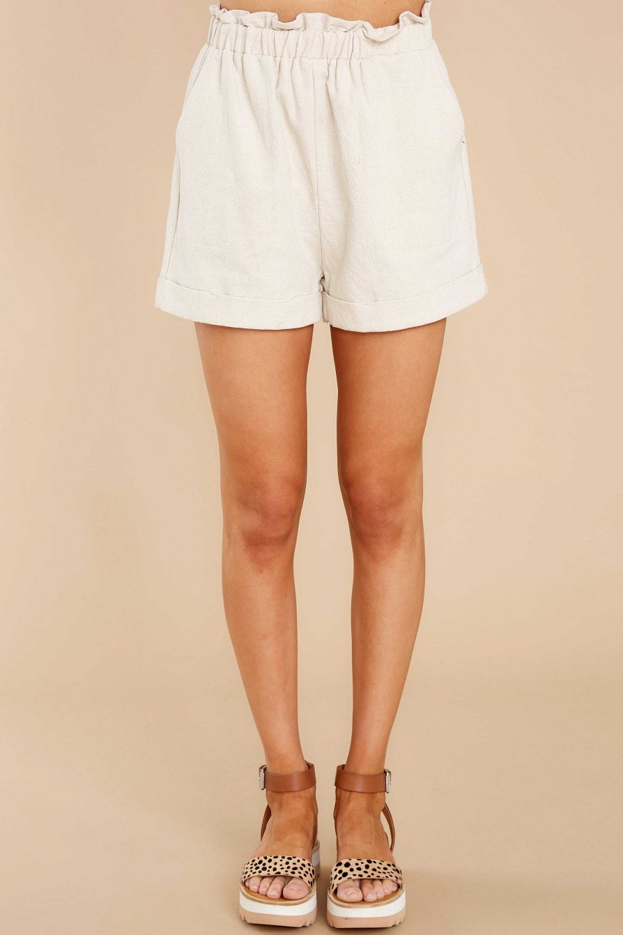Clothing Red Dress Shorts | A Day At The Park Shorts Oatmeal