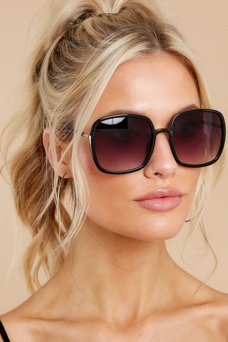 Accessories Red Dress Sunglasses | Don'T Stare Sunglasses Black Fade