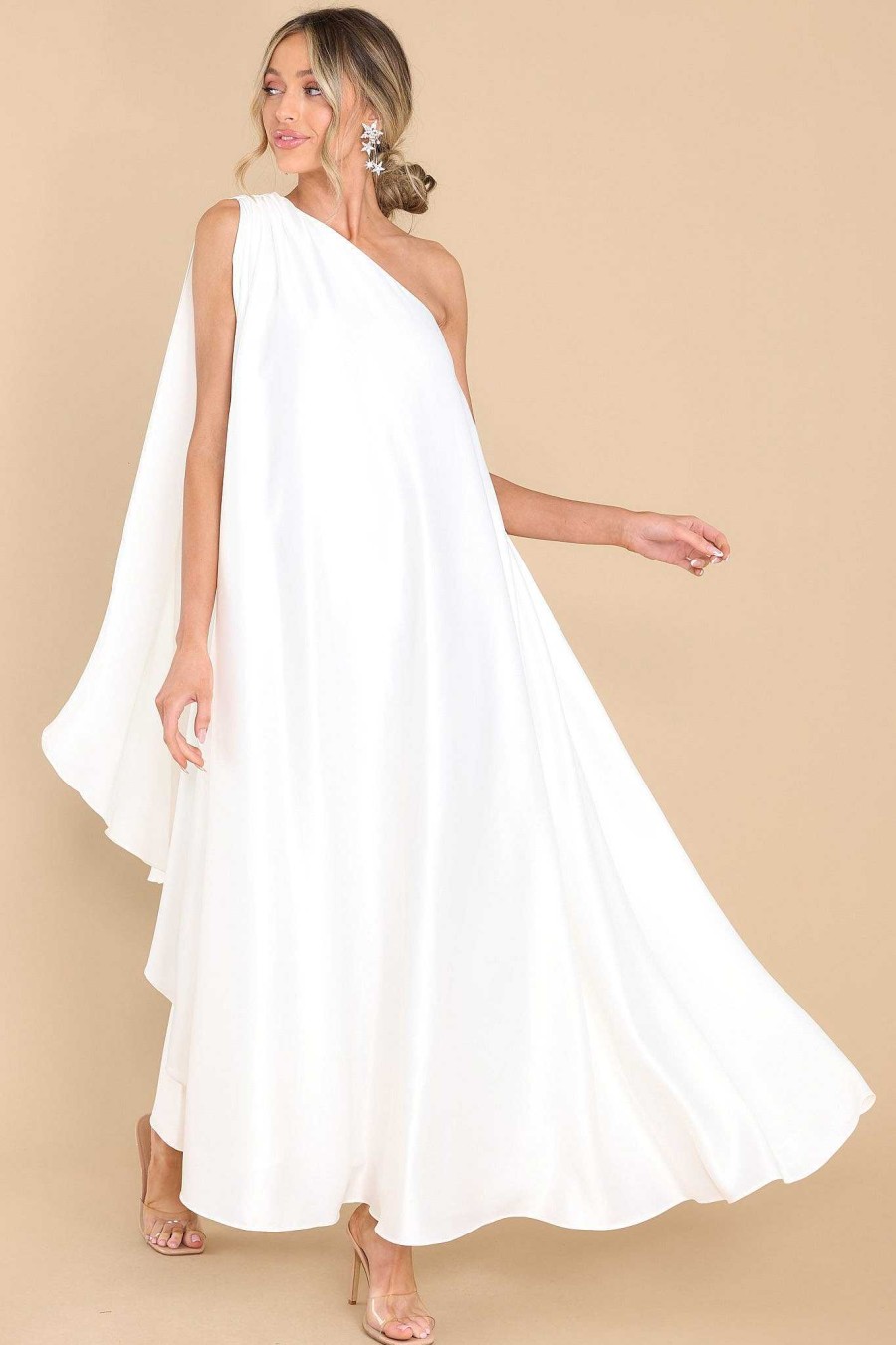Clothing Red Dress Maxi Dresses | Glamorous Statement Maxi Dress White