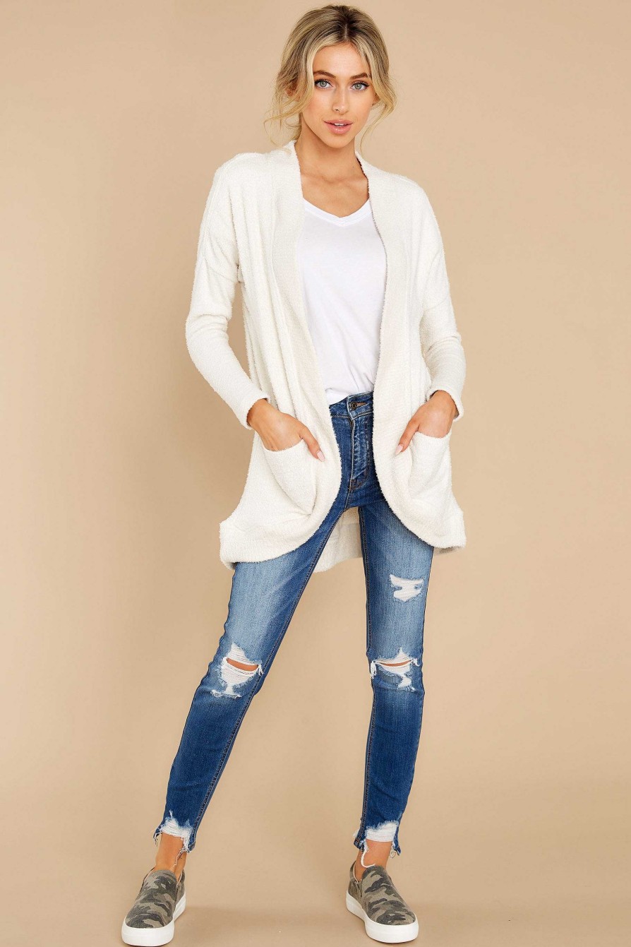 Clothing Z Supply Cardigans | Kaye Feather Cardigan Bone
