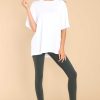 Clothing Red Dress Casual Tops | Stay Ready Tee White