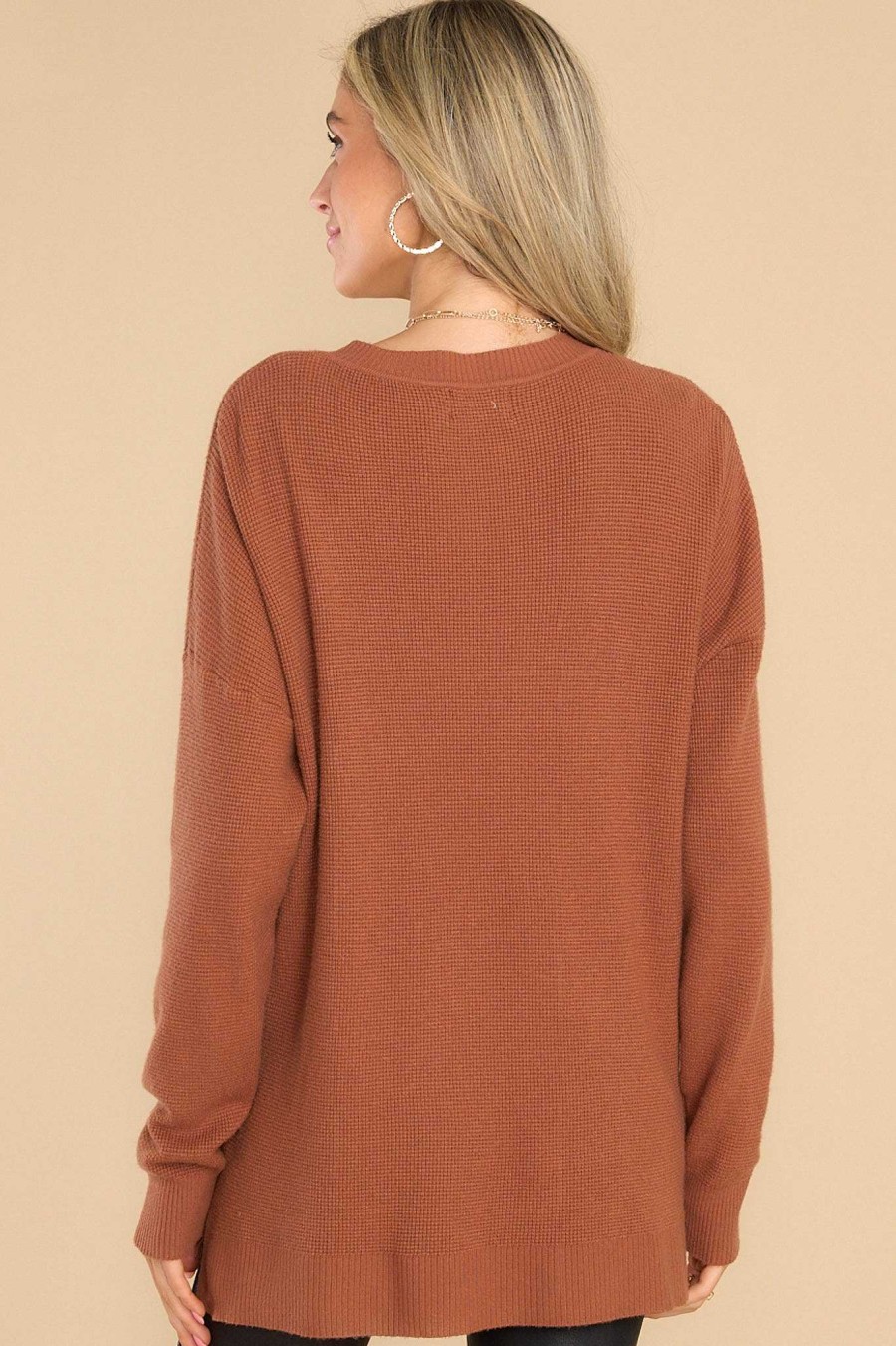 Clothing Red Dress Casual Tops | Breath Of Freshness Top Chocolate