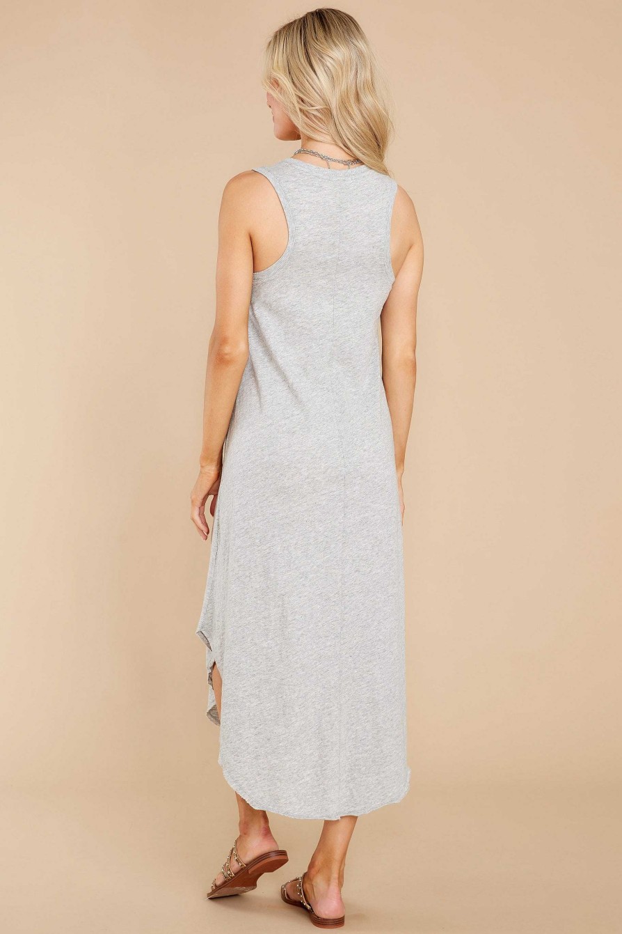 Clothing Z Supply Midi Dresses | Reverie Midi Dress Heather Grey