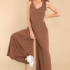 Clothing Red Dress Jumpsuits | Lucky One Jumpsuit Brown