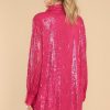 Clothing Red Dress Mini Dresses | All That Jazz Pink Sequin Tunic Fuchsia