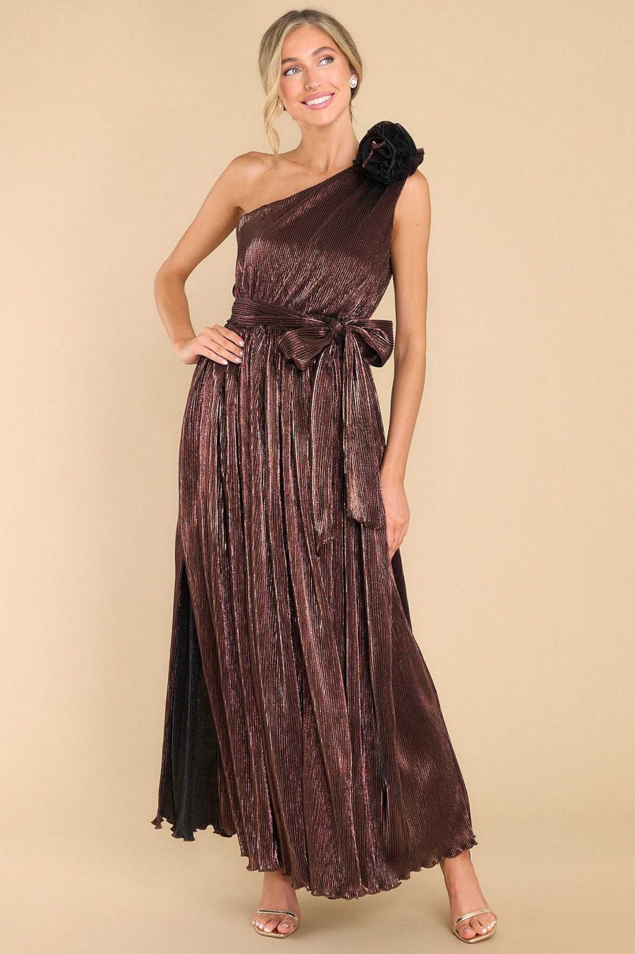 Clothing Red Dress Maxi Dresses | Crowning Moment Maxi Dress Chocolate