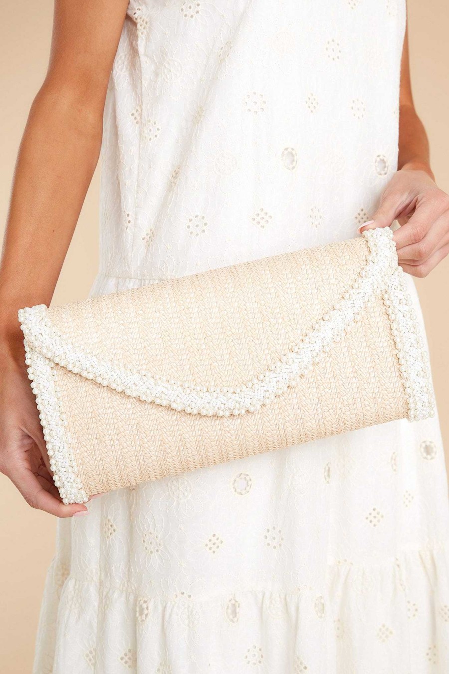 Accessories Red Dress Clutches & Pouches | Memories Of You Clutch Natural