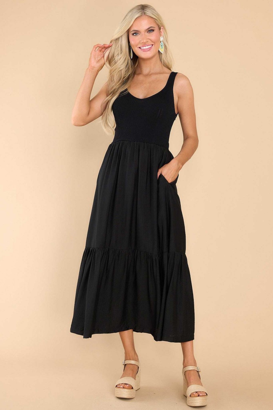 Clothing Red Dress Maxi Dresses | Want It All Maxi Dress Black