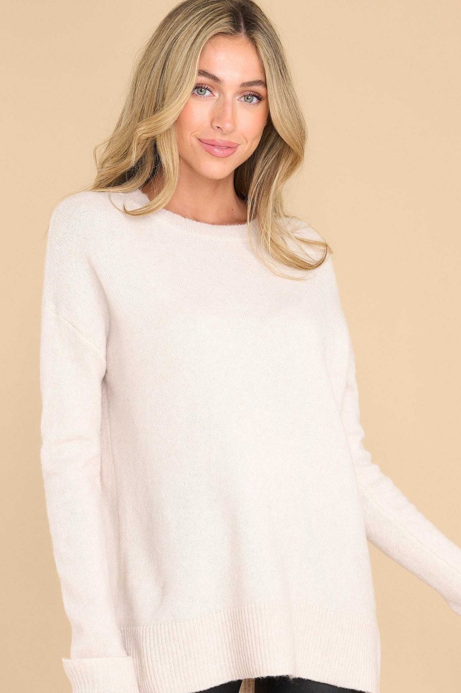 Clothing Red Dress Casual Tops | Stay Cozy Sweater Oatmeal