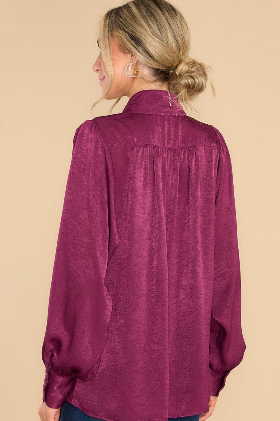 Clothing Aura Blouses & Shirts | Fine Example Top Plum