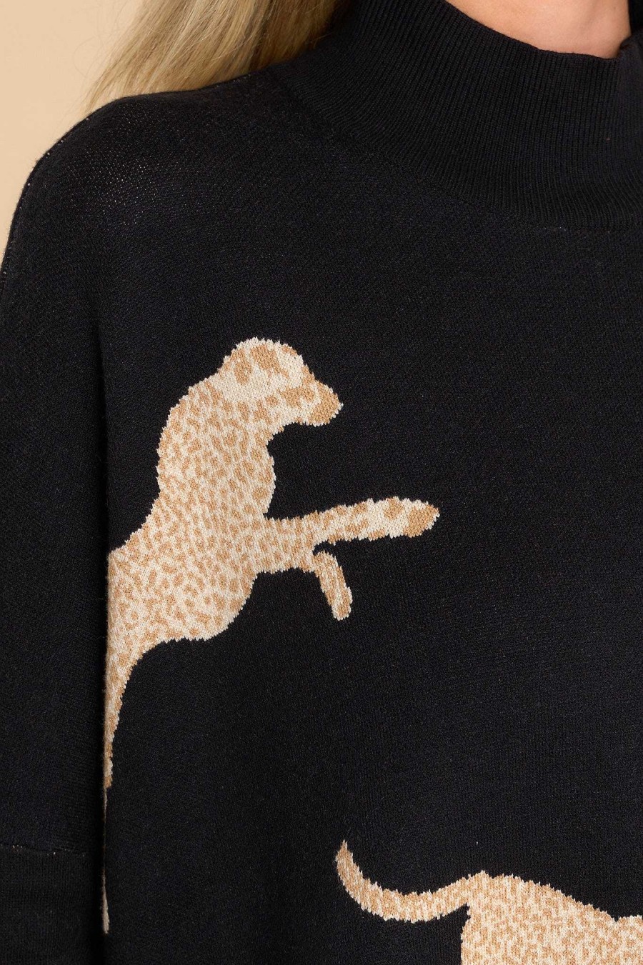 Clothing Red Dress Sweaters | Queen Of The Jungle Sweater Black