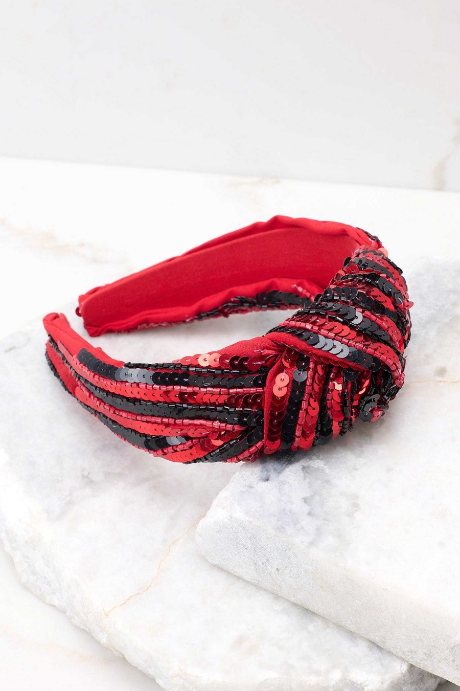 Accessories Red Dress Hair Accessories | Between The Hedges Black And Headband Red