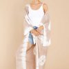 Clothing Red Dress Cover Ups | Focus On The Good Tie Dye Kimono Light Mocha