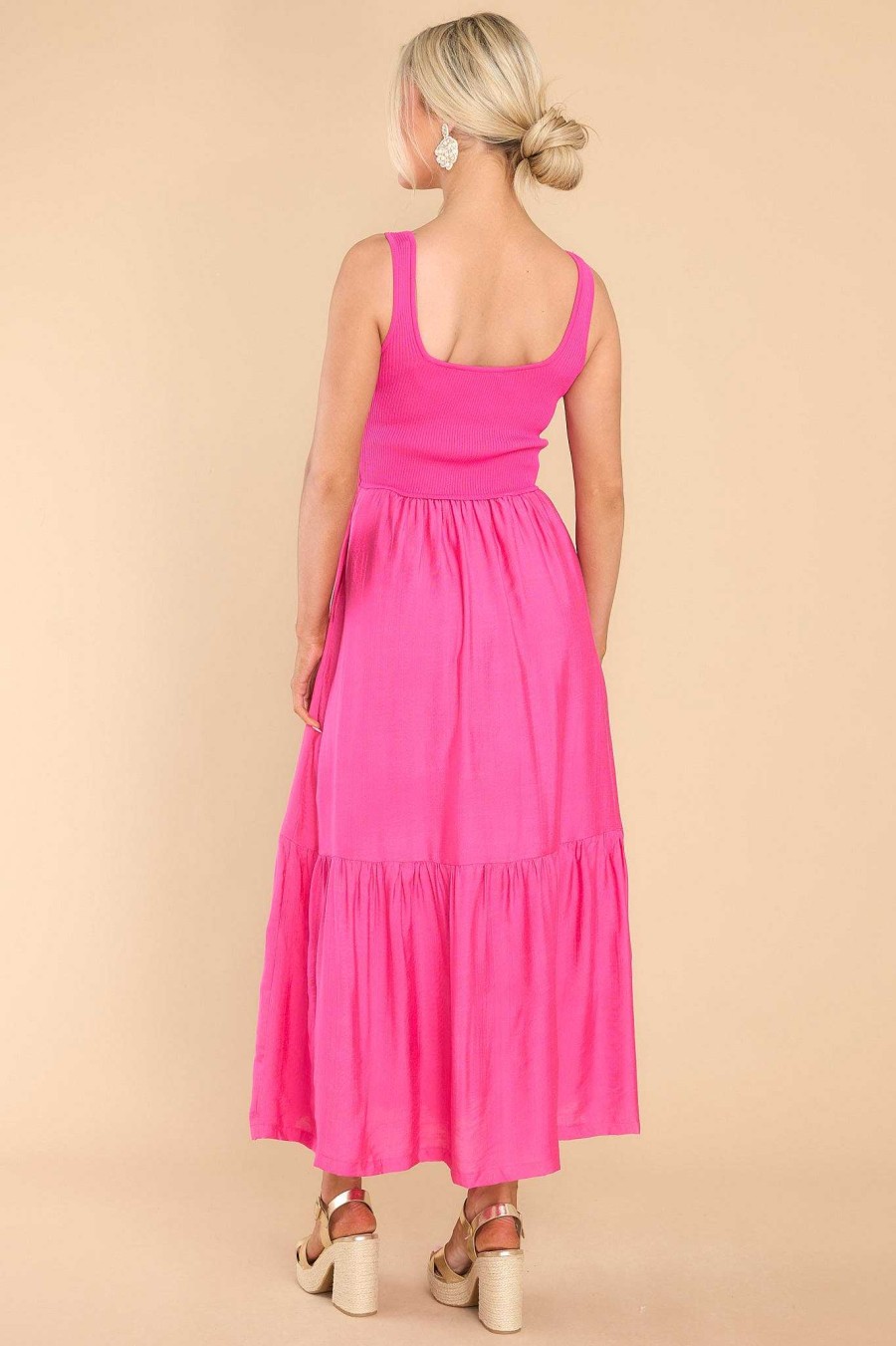 Clothing Red Dress Maxi Dresses | Want It All Maxi Dress Hot Pink