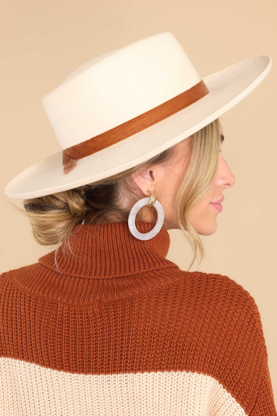 Accessories Lack of Color Hats | Val Diamond Hat White