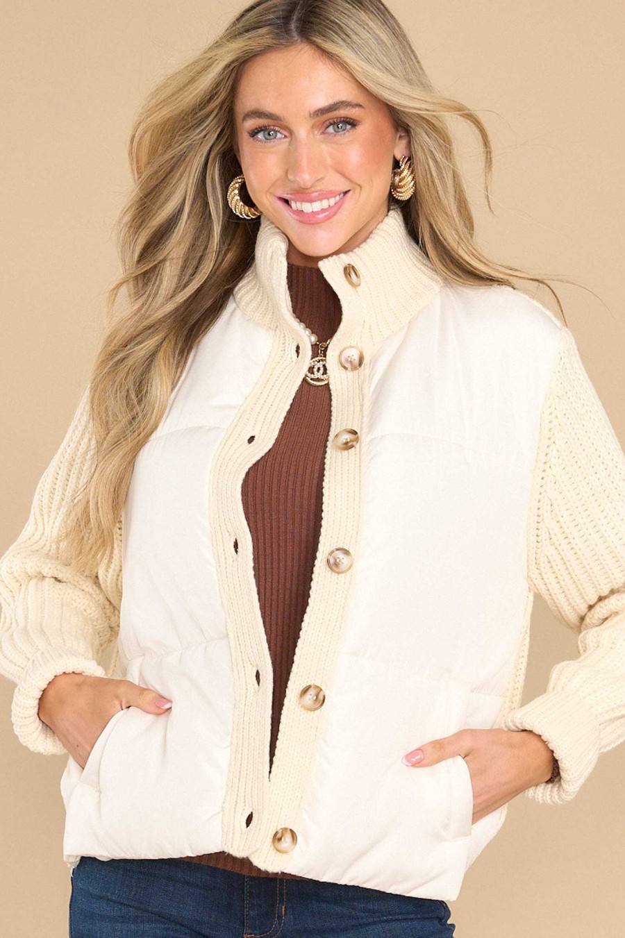 Clothing Red Dress Coats | The One I Loved Coat Ivory