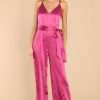Clothing Red Dress Jumpsuits | Guest Of Honor Jumpsuit Hot Pink