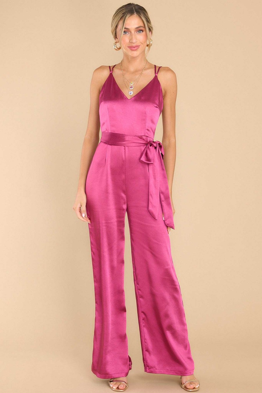 Clothing Red Dress Jumpsuits | Guest Of Honor Jumpsuit Hot Pink