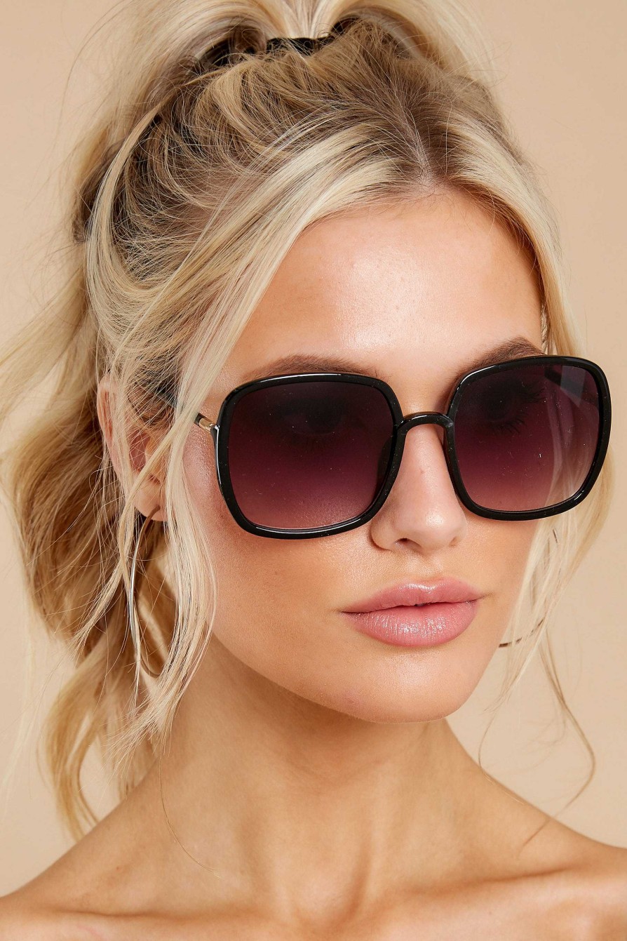 Accessories Red Dress Sunglasses | Don'T Stare Sunglasses Black Fade