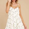 Clothing Red Dress Mini Dresses | Dandelion Days Floral Print Dress White